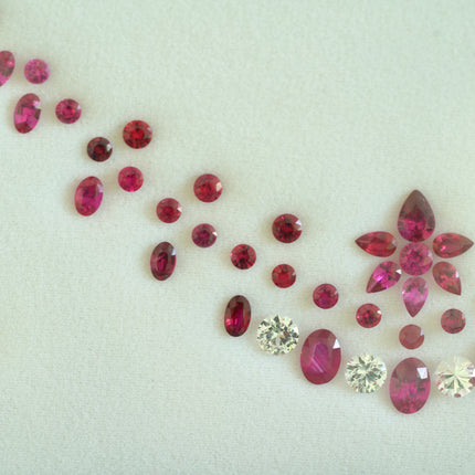 Mozombique  Unheated Ruby Layout - 16.25 ct