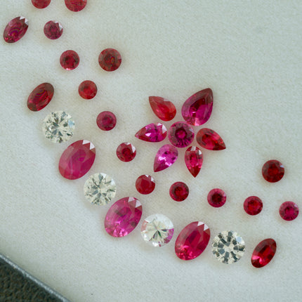 Mozombique  Unheated Ruby Layout - 16.25 ct