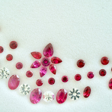 Mozombique  Unheated Ruby Layout - 16.25 ct