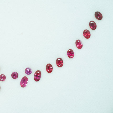 Mozombique  Unheated Ruby Layout - 16.25 ct
