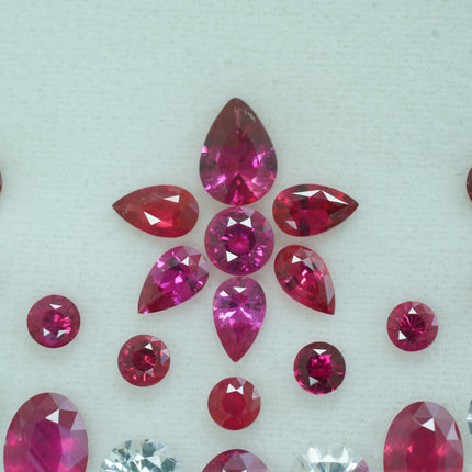 Mozombique  Unheated Ruby Layout - 16.25 ct